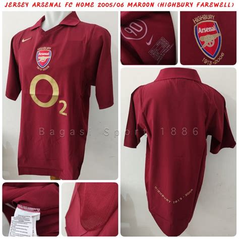 Jual Jersey Baju Bola Futsal Sepakbola Olahraga Arsenal Highbury Home