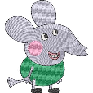 Edmond Elephant Peppa Pig Free Machine Embroidery Design Download in PES, JEF, VP3 Formats