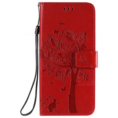 Embossing Butterfly Tree Leather Wallet Case For Xiaomi Redmi Note