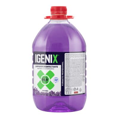 Limpiador Desinfectante Igenix Lavanda Gel Con Amonio Cuaternario 5 L