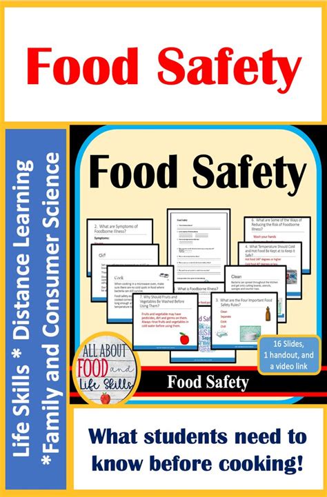 Food Safety Slides And Video Clip Facs Fcs Culinary Arts Food