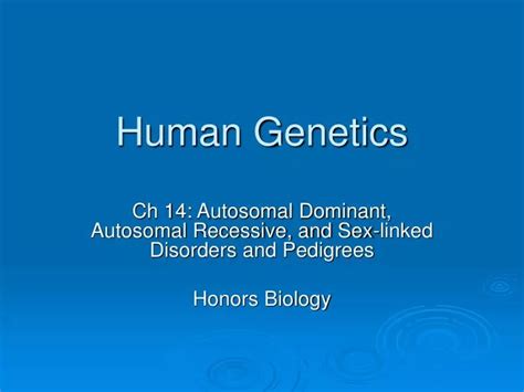 Ppt Human Genetics Powerpoint Presentation Free Download Id 118052