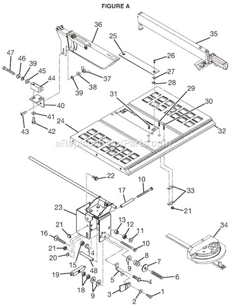 Ryobi 10'' Table Saw Parts Diagram Ryobi Ry 10532