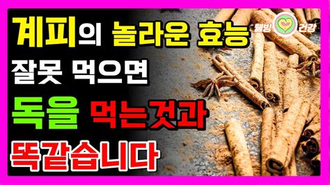 계피를 이렇게 먹었다간 몸에 큰일납니다 계피 드실때 꼭 확인하고 드세요 계피효능 부작용 계피 먹는법 동맥경화 심혈관