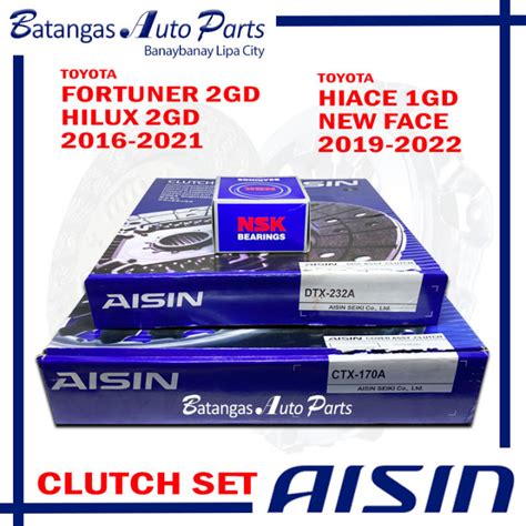 Genuine Aisin Clutch Set Toyota Hiace Gd Fotuner Hilux Gd