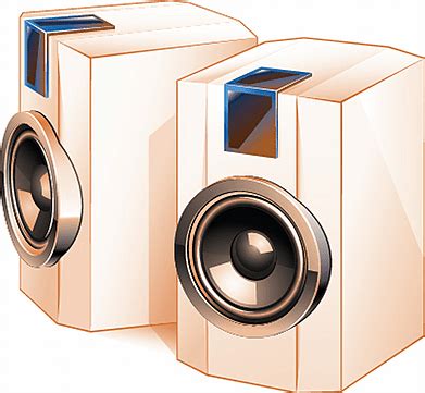 Vector Illustration Of Audio Speakers On White Background Royalty Free