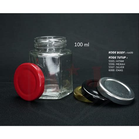 Jual Jar Kaca 200 Ml Hexagon Jar Kopi Jar Kaca Juice Toples Kaca Jar