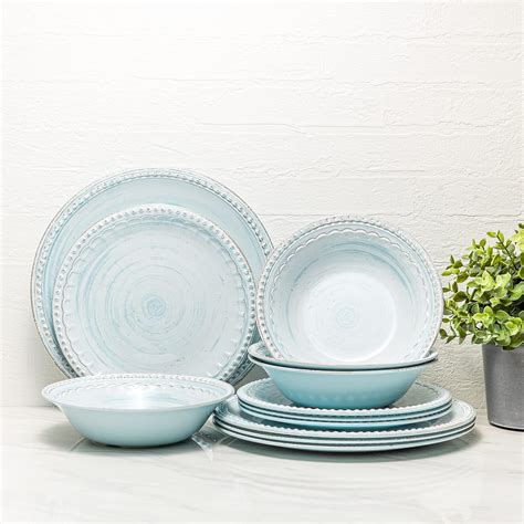 Zak Designs French Country House Melamin Geschirr Set Bestehend Aus