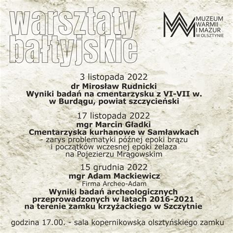 Warsztaty Bałtyjskie Muzeum Warmii i Mazur w Olsztynie 2022 Mazury