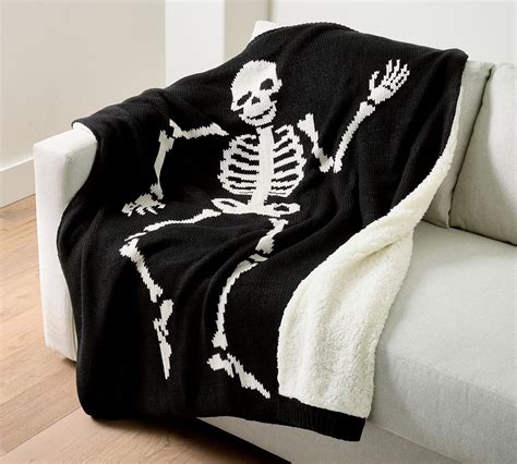 Mr Bones Fair Isle Knit Jacquard Throw Pottery Barn