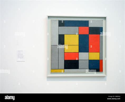 Inside Of The Tate Modern Art Exhibition Piet Mondrian London