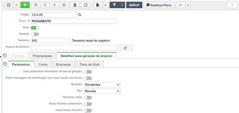 Configura O Arquivo De Remessa Sankhya Gest O De Neg Cios