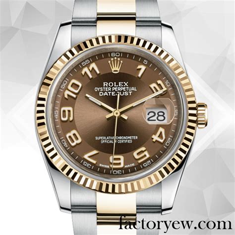 EW Rolex Datejust Men S Rolex Calibre Fake 2836 2813 116233BRAO Brown