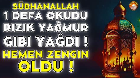 Sübhanallah Bu Duayi Ömründe 1 Defa Okudu Rizki Semadan Yağdi Zengin