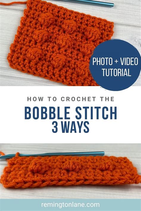 Crochet Bobble Stitches Right Handed Remington Lane Crochet