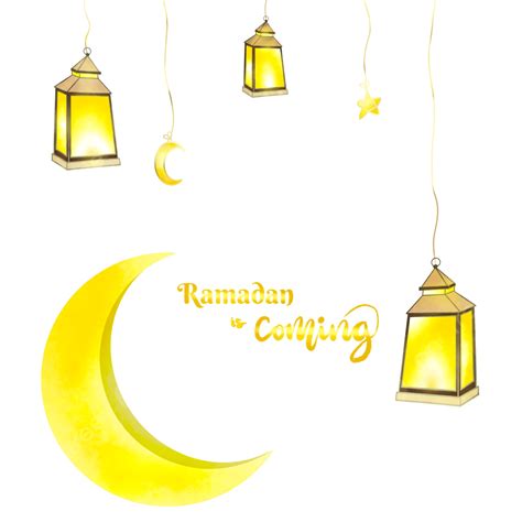 Diseño De Adorno De Ramadán Con Ilustración De Linterna Y Luna Png