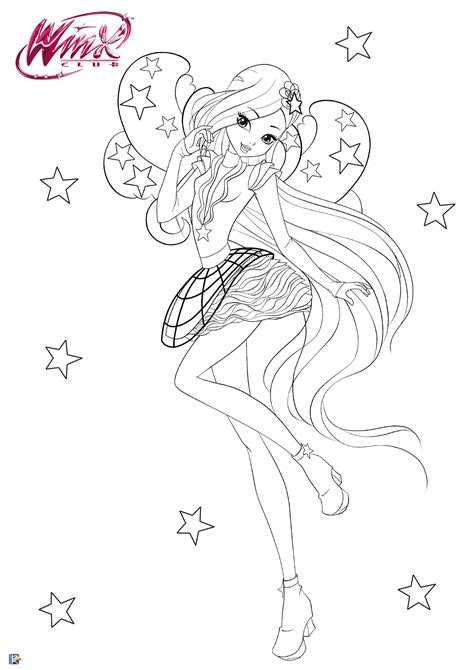 Stella Winx Club Mermaid Coloring Coloring Pages