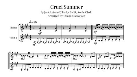 Cruel Summer Taylor Swift Violin Duet Youtube