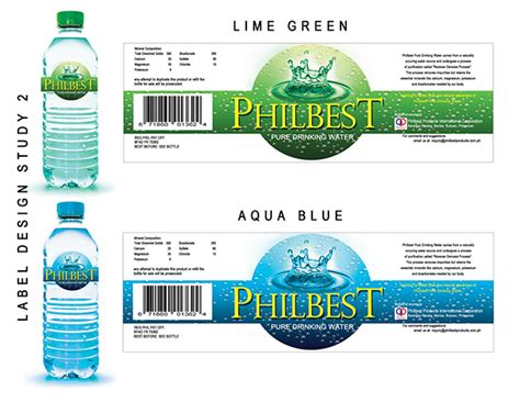 Philbest Pure Water Bottle Label Design On Behance