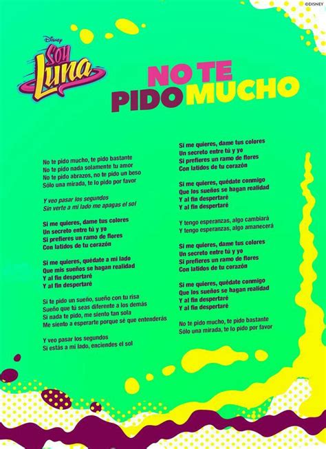 Pin De Lucía Sánchez En Letras De Canciones Letra Soy Luna Soy Luna