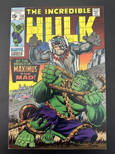 Incredible Hulk 119 Vf Herb Trimpe Art Maximus The Mad Marvel 1969