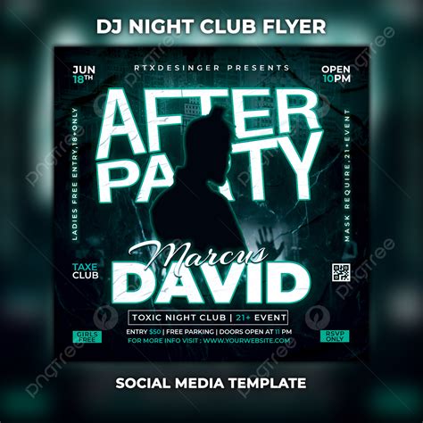 After Party Dj Flyer Template Template Download on Pngtree