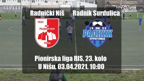 Radnicki Nis 8 0 Radnik Surudlica 23 KOLO Pionirske Lige RIS 03 04