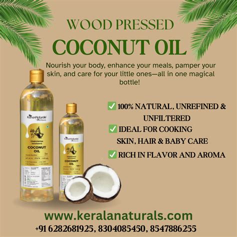 Wood Pressed Coconut Oil 🌴 Discover Pure Bliss With Kerala Naturals Woodpressed Raw Coconut Oil