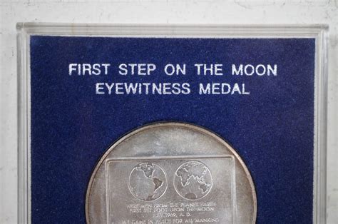 Franklin Mint Sterling Silver First Step On The Moon Eyewitness Coin