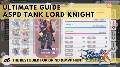 Ragnarok X Ultimate Guide Aspd Tank Lord Knight As F P Player Youtube