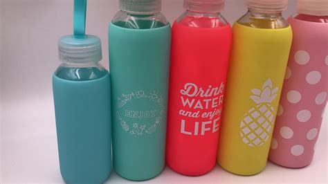 Heat Resist Custom Private Logo Printing Glass Water Bottle 500ml With Silicone Sleeve Buy