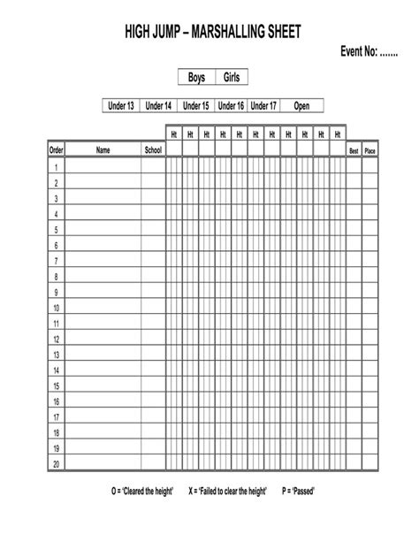 Track And Field Score Sheet Printable Templates Free