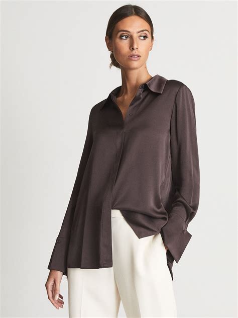 Reiss Hailey Silk Shirt Reiss