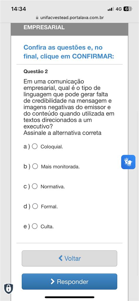 Em uma comunicação empresarial qual é o tipo de linguagem que pode