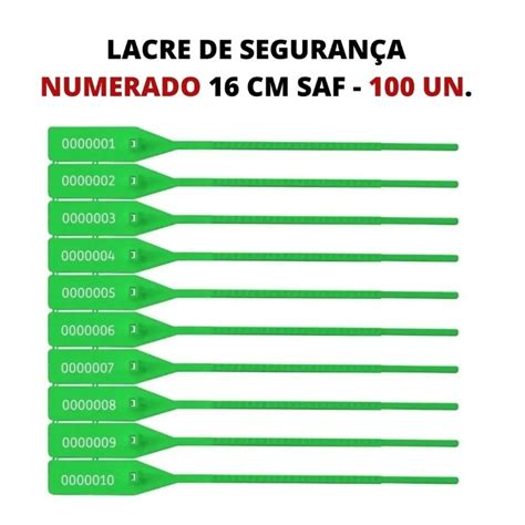 Lacre de Segurança para Malote ou Uso Hospitalar de 16 Cm Numerado