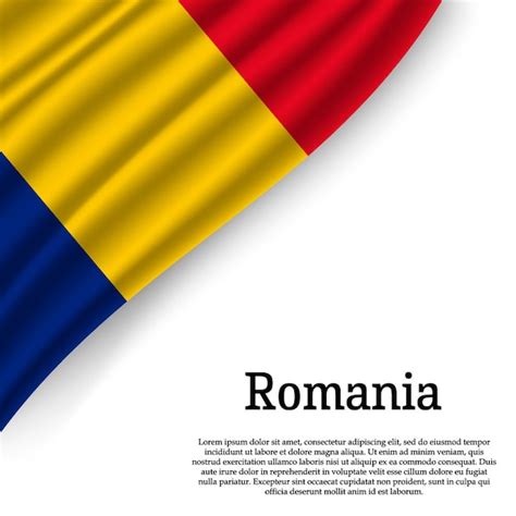 Premium Vector Waving Flag Of Romania On White