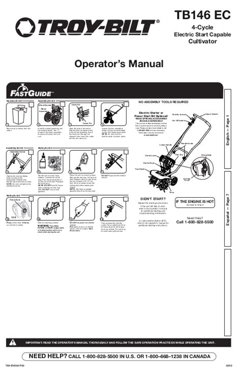 Troy Bilt TB146 EC Owner S Manual