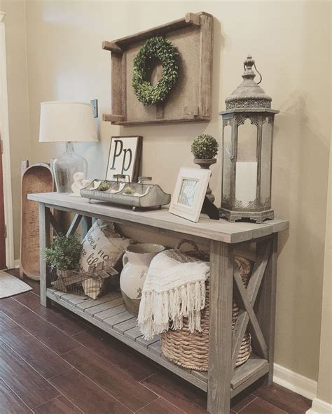 Diy Farmhouse Console Table 385198574382343863 Living Room Decor