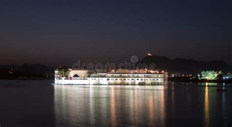 Udaipur Lake Palace At Night Stock Photo - Image of scenic, tourism ...