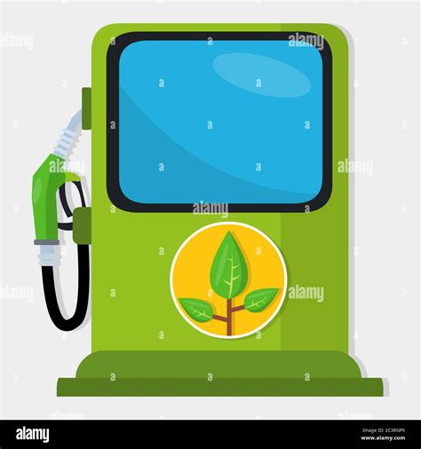 Bio Fuel Station For Green Energy Concept Vector Illustration Stock