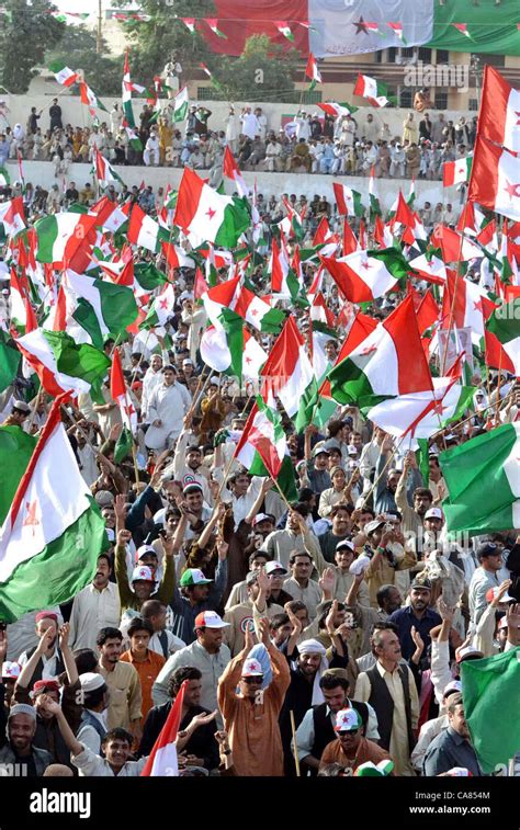 Supporters Of Pakhtoonkhawa Milli Awami Party Pkmap Gather During