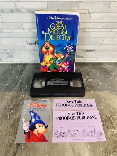 RARE WALT DISNEY Classics The Great Mouse Detective VHS Black Diamond