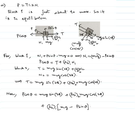 Answered: 4.) A force P pulls a series of blocks… | bartleby