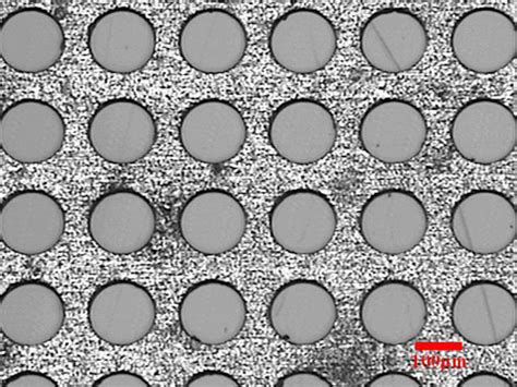 The Optical Microscope OM Image Of The Micro Hole Array On A