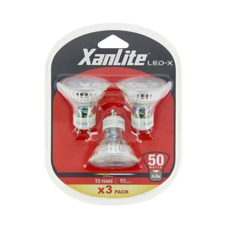 Xanlite Lot X Ampoule Spot Led Culot Gu Conso W Quivaut W