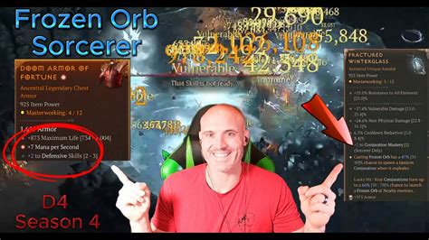 Diablo Season Sorcerer Frozen Orb Build Level Youtube