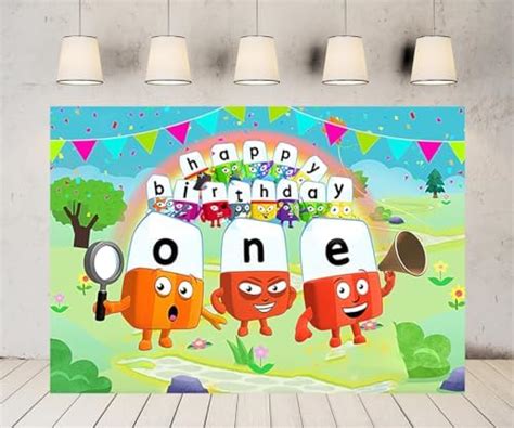 Amazon.com : Alphablocks 1ST Birthday Photography Backdrop 5x3ft Letters Photo Background ...