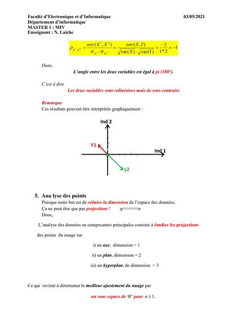 Solution Analyse Des Donnees Analyse En Composantes Principales