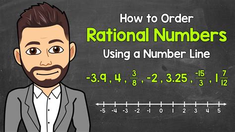 How To Order Rational Numbers Using A Number Line Math With Mr J