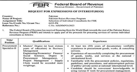 Federal Board Of Revenue Fbr September Jobs Apply Now Jobzsearcher